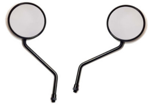 L & R MIRROR PAIR, BLACK - SCRAMBLER