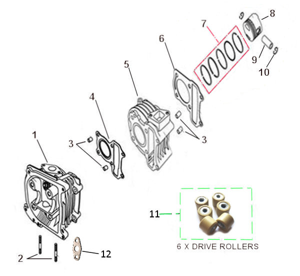 150cc BORE-UP KIT & PARTS