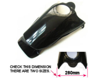 FUEL TANK FRONT COVER - BLACK
