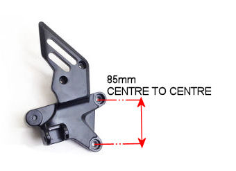 R7 RIGHT FOOTREST BRACKET ONLY 85mm