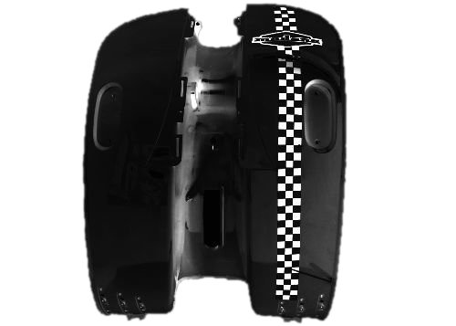 MODENA LEG SHIELD -  BLACK CHEQUERED