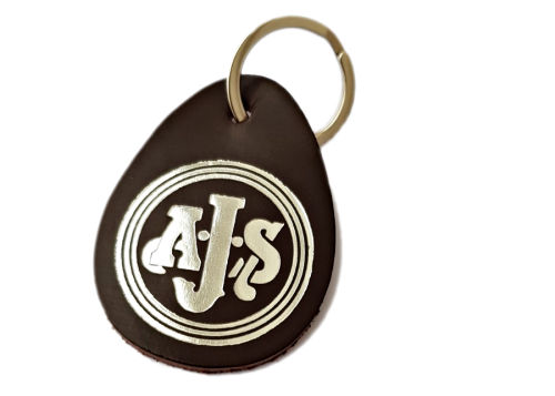 AJS - KEY RING - DARK BROWN/CHROME