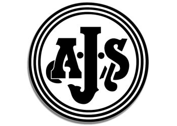 A.J.S BLACK AND WHITE ROUNDEL STICKER - 500mm