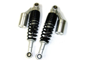 REAR SPRING/DAMPERS - SPORT TYPE - PAIR; SILVER/BLACK