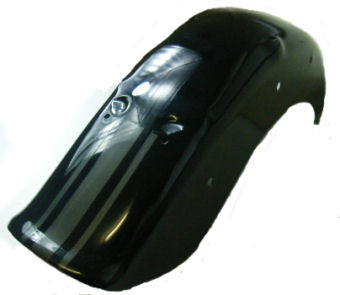 DD125E REAR FENDER BLACK- GREY STRIPE