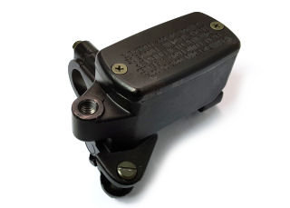 FRONT BRAKE MASTER CYLINDER - BLACK (TWIN DISC)