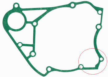 LEFT COVER GASKET (E4 ENGINES)
