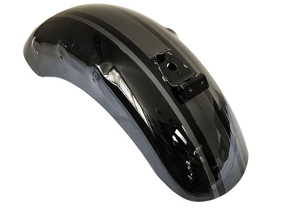 DAYTONA REAR FENDER - BLACK/GREY STRIPE