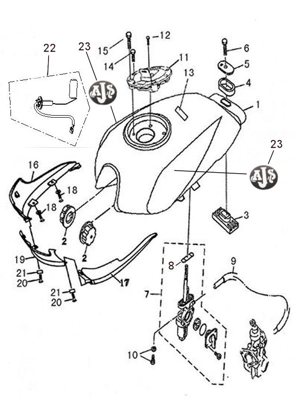 Petrol Tank & Mounts