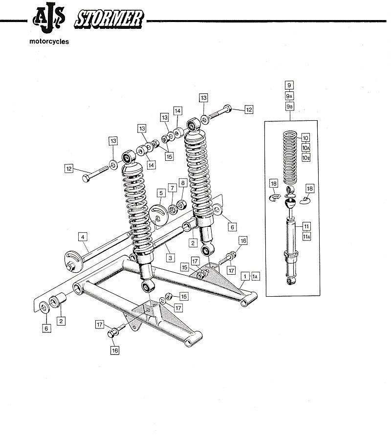 Section G - Swinging arm, and rear suspensiom