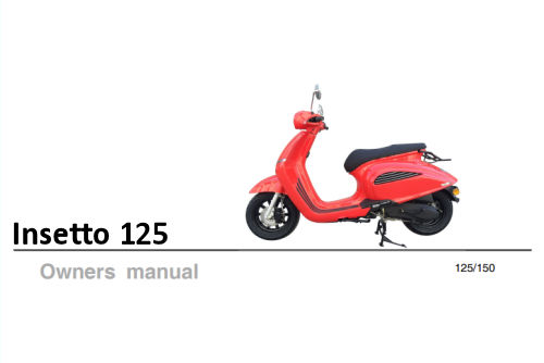 INSETTO 125 OWNERS MANUAL