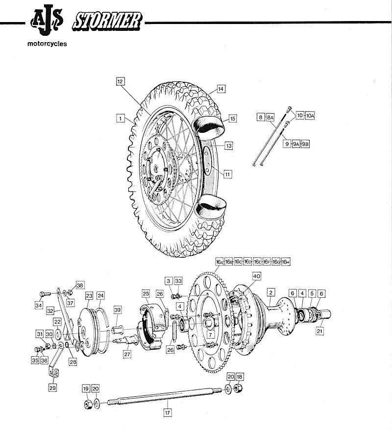 Section M - Rear wheel