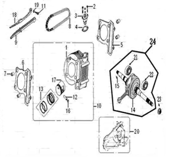 CYLINDER, PISTON & CRANKSHAFT