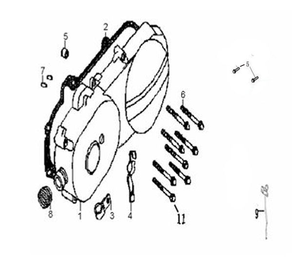 OUTER COVER, LEFT CRANKCASE