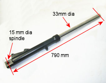 NAC12 RIGHT FRONT FORK ASSY - BLACK