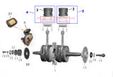 CRANKSHAFT, PISTONS, OIL PUMP