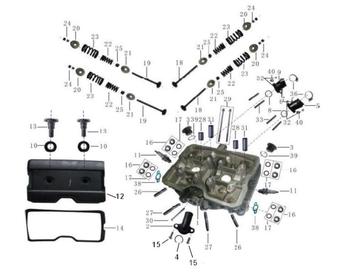 WATER COOLED CYLINDER HEAD