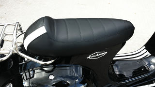 Modena Racing Seat Black White Stripe