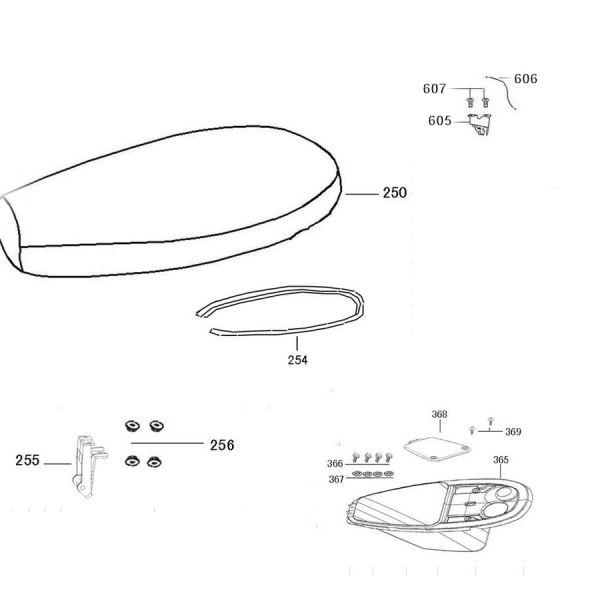 SEAT AND FIXINGS