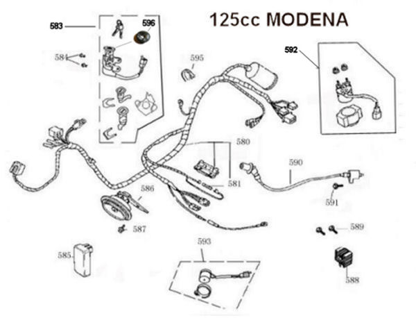 125cc LOOM AND ANCILLARIES