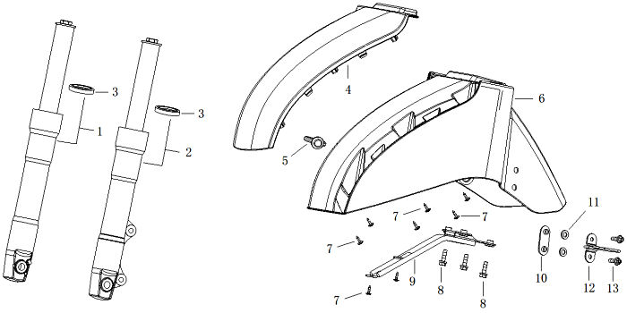 Front Fork & Fender