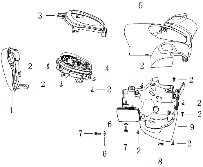 Handlebar Cover & Speedometer