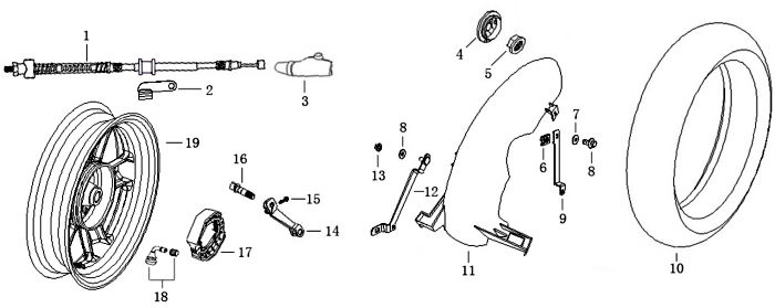 Rear Wheel & Brake