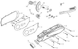 Left Crankcase Cover & Kickstart