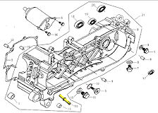 Left Crankcase & Starter Motor