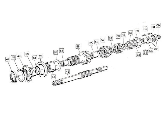 MAINSHAFT + GEARS