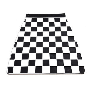 MUDFLAP BLACK WHITE CHEQUERED