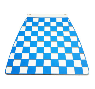 MUDFLAP BLUE WHITE CHEQUERED